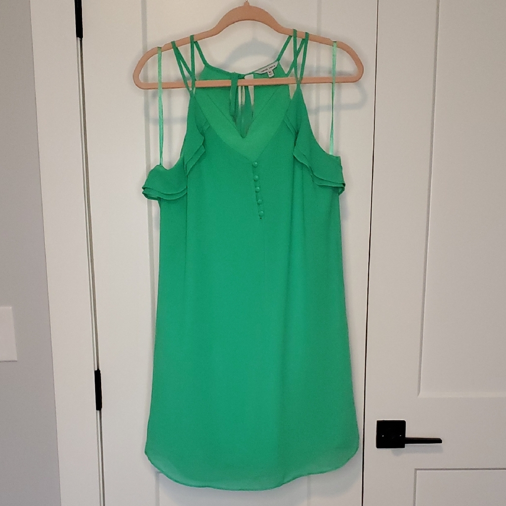 Naked Zebra Vibrant Green Strappy Dress